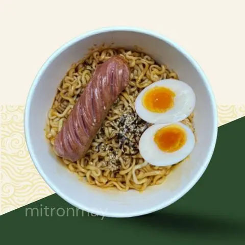 Hình ảnh Mì Cay SamYang Trứng+ Xúc Xích