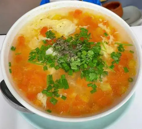 Hình ảnh Canh Cà Chua Trứng Đậu Non