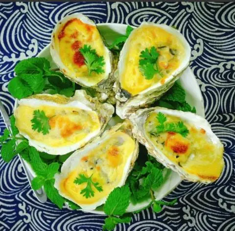 Hình ảnh hàu nướng pho mai