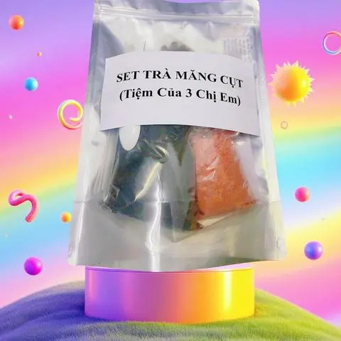 Hình ảnh Set Trà Măng Cụt (25-35 Phần) Tặng Pudding, Muỗng, Ống Hút Tiệm 3 Chị Em