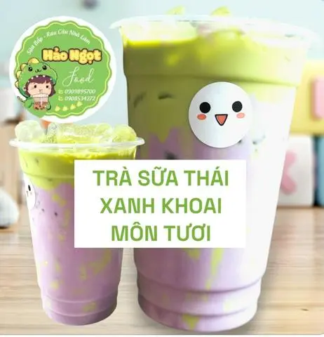 Hình ảnh TRÀ SỮA THÁI XANH SỐT KHOAI MÔN TƯƠI | M