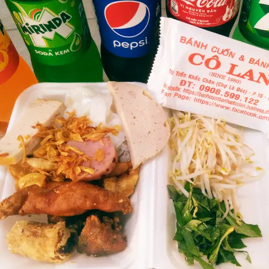 Hình ảnh Combo bánh ướt full topping - nước ngọt - khăn lạnh