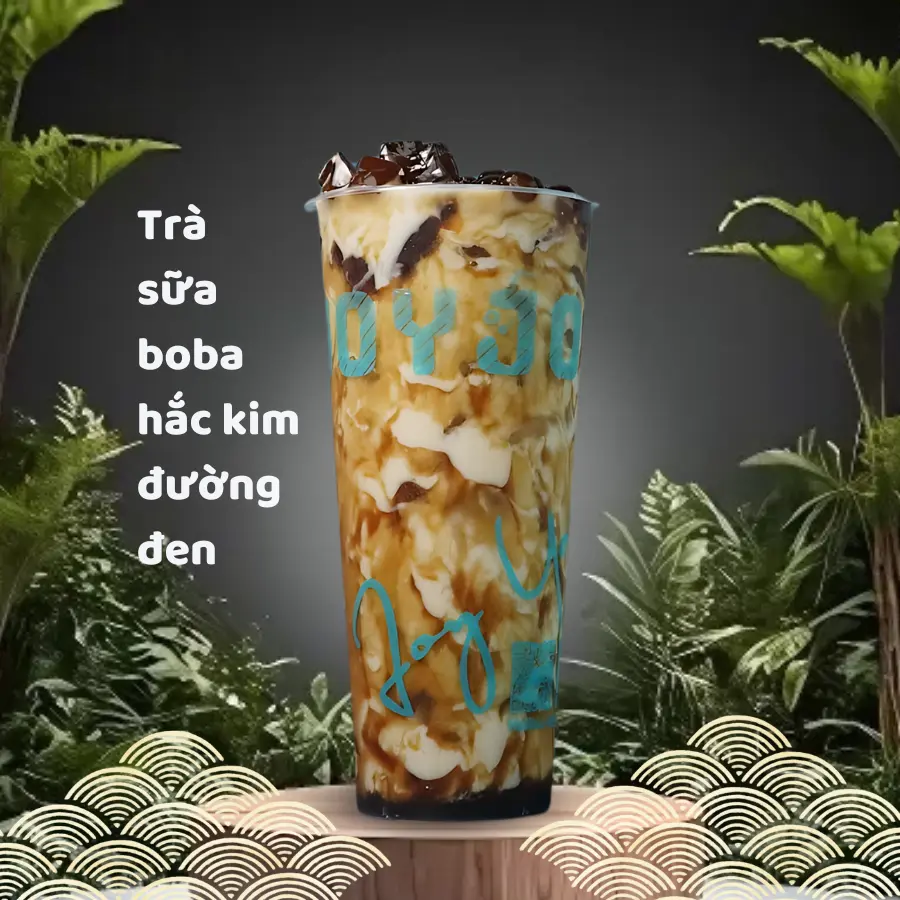 Hình ảnh Lục trà sữa hắc kim đường đen hổ phách