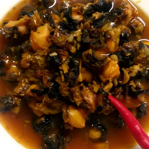 Hình ảnh cơm ốc xào sả +canh