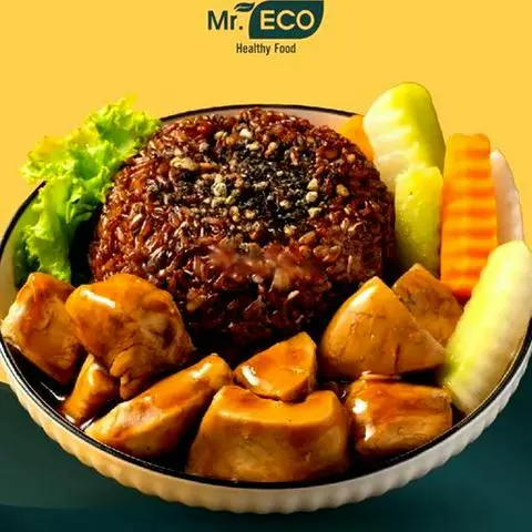 Hình ảnh Cơm gạo lứt gà sốt teriyaki