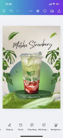 Hình ảnh Matcha Latte Dâu