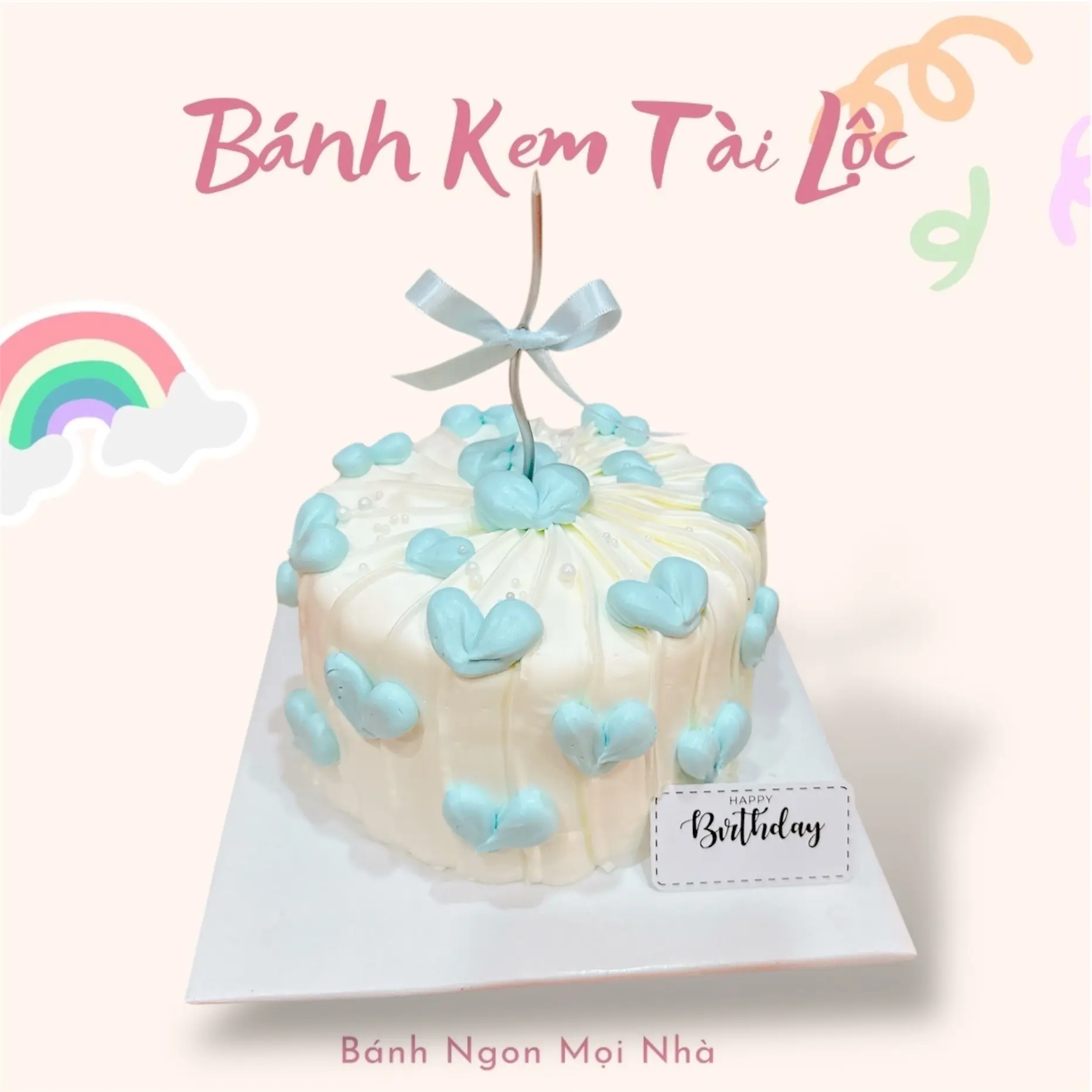 Hình ảnh BÁNH KEM TIM XANH 