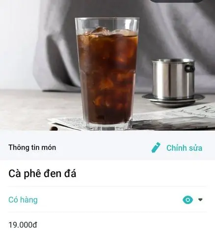 Hình ảnh CAFFE ĐEN ĐÁ ( CAFFE HẠT NGUYÊN CHẤT PHA MÁY)