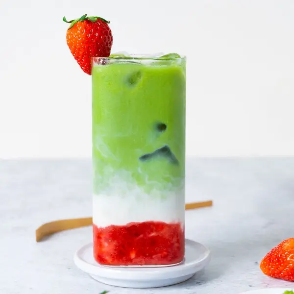 Hình ảnh Matcha Dâu latte - size L = 700ml 