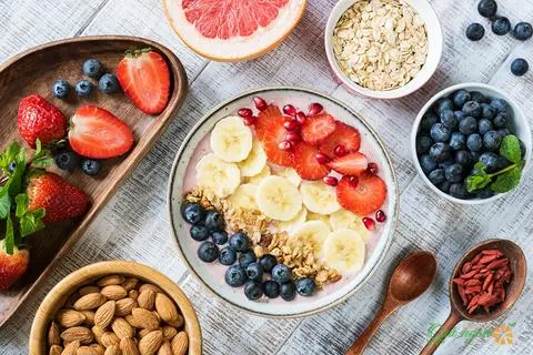 Hình ảnh Mixed fruit yogurt and seeds