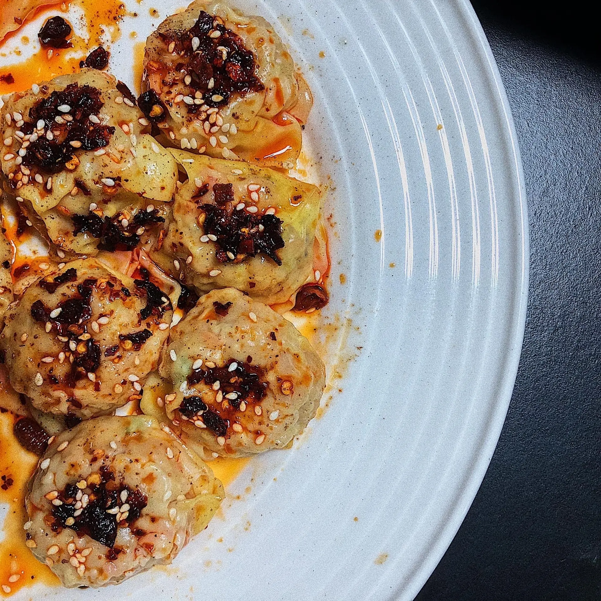 Hình ảnh Hoành thánh trộn sate tứ xuyên/四川沙爹拌馄饨