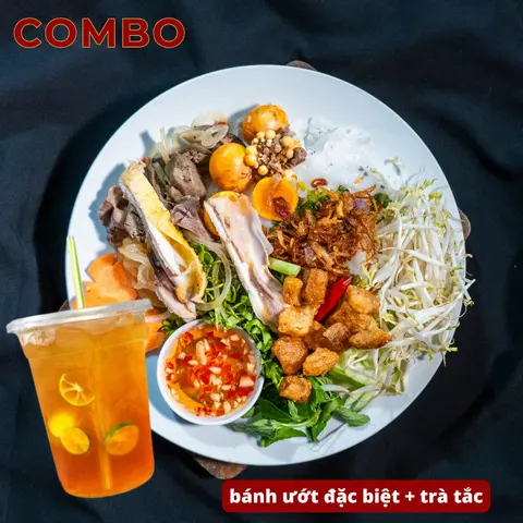 Hình ảnh bánh ướt đặc biệt + trà tắc