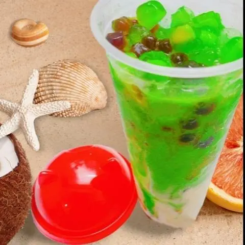 Hình ảnh Yaourt Sữa Bò Đá Nhà Làm, Thạch Táo, Đường Đen 3 Trân Châu - (700ml)