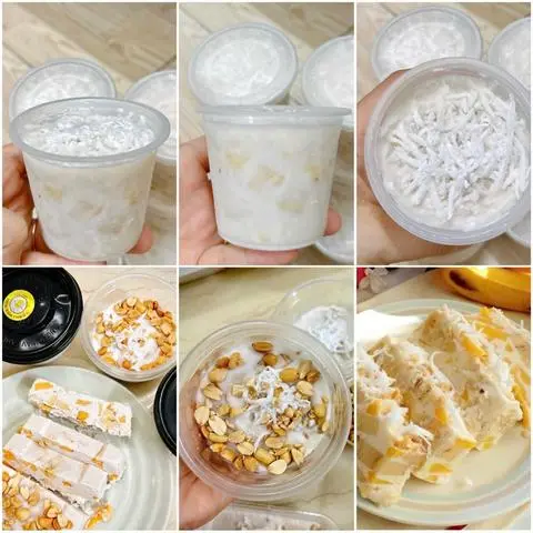 Hình ảnh Set 5 hủ kem chuối mít - hộp nhỏ