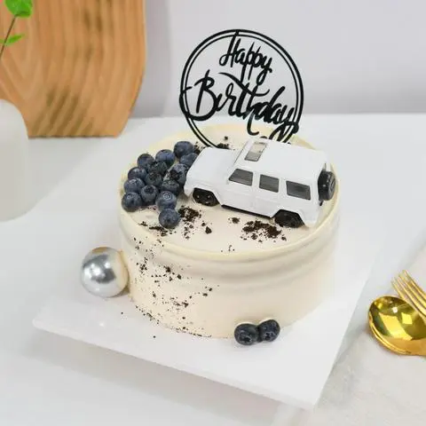 Hình ảnh Bánh Kem Sinh Nhật Ô Tô Đẹp - Size 16cm