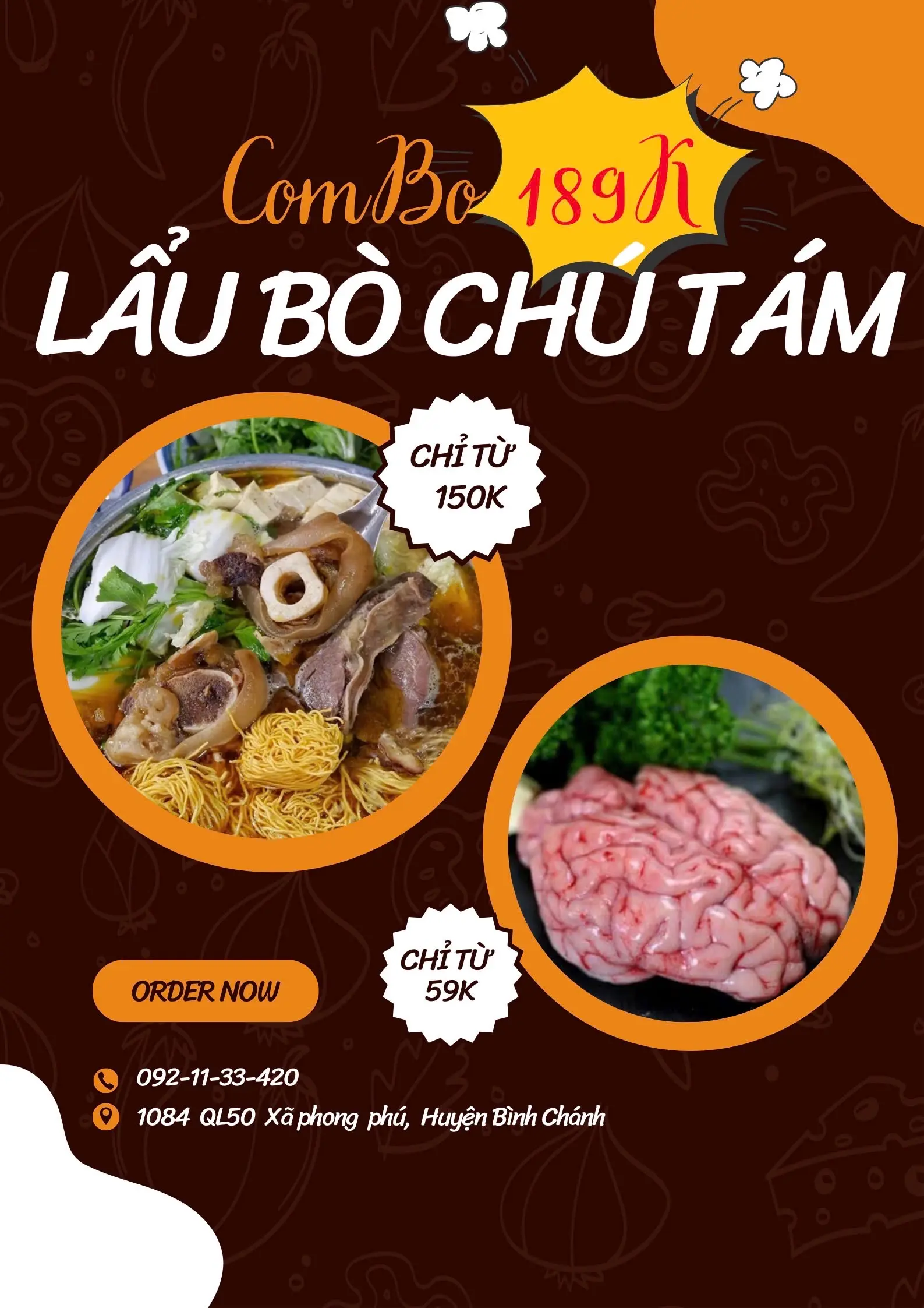 Hình ảnh Combo lẩu 2 người + Óc bò
