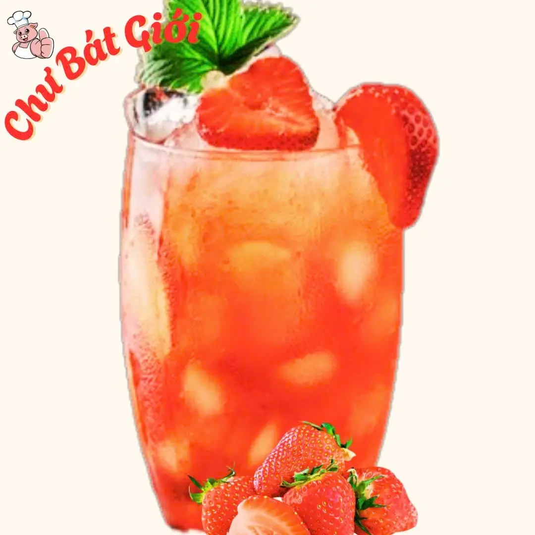 Hình ảnh Trà Dâu Tây Thạch Trái Cây