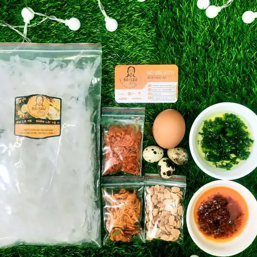 Hình ảnh Bánh tráng túi mỡ hành