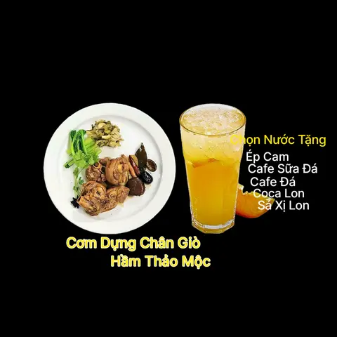 Hình ảnh Cơm Dựng Chân Giò Hầm Thảo Mộc  - Tặng Nước Tuỳ Chọn 