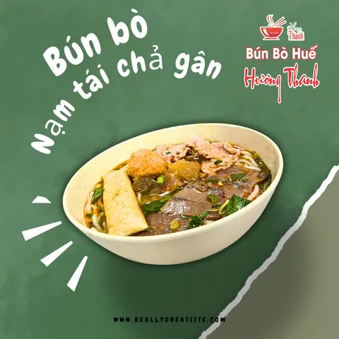 Hình ảnh Bún bò nạm - tái - chả - gân