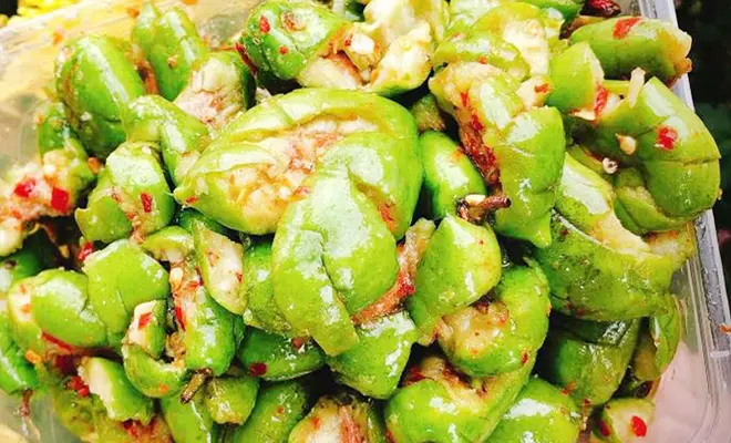Hình ảnh Cà Na đập muối ớt  1 ly ( 200 G)