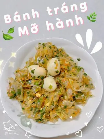 Hình ảnh Bánh tráng mỡ hành muối tôm