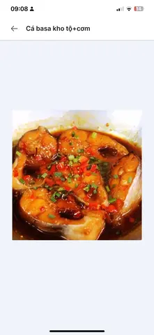 Hình ảnh Cá basa kho tiêu +cơm