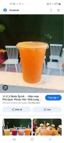 Hình ảnh Nước cam ép mật ong -ly lớn