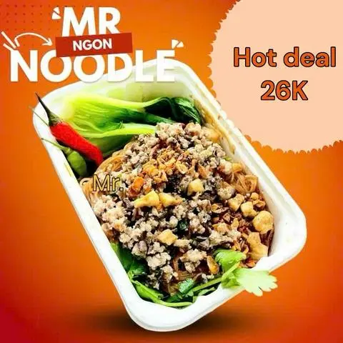 Hình ảnh Hủ tiếu/Mì trộn thịt nạc băm Thượng Hải (Không súp)