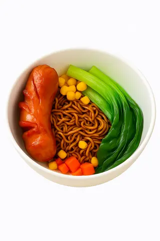 Hình ảnh Mì trộn Goreng - xúc xích