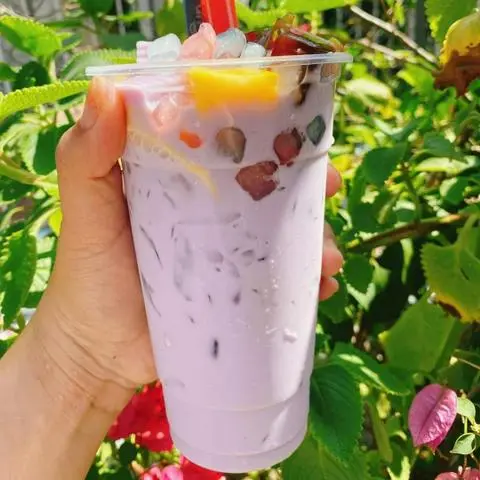 Hình ảnh TRÀ OLONG SỮA KHOAI MÔN (700ml)
