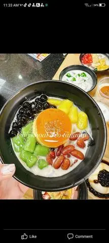 Hình ảnh Chè khoai dẻo bánh flan