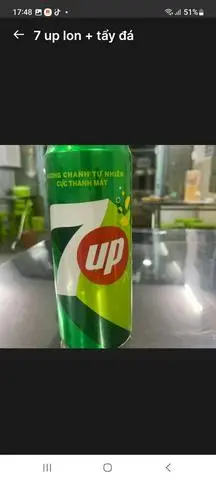 Hình ảnh Nước 7up lon +tẩy đá 
