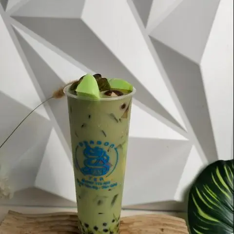 Hình ảnh Trà sữa thái xanh full topping size 0.7 lit