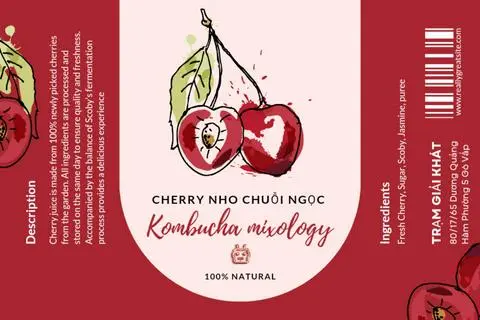 Hình ảnh Kombucha Cherry Chuỗi Ngọc