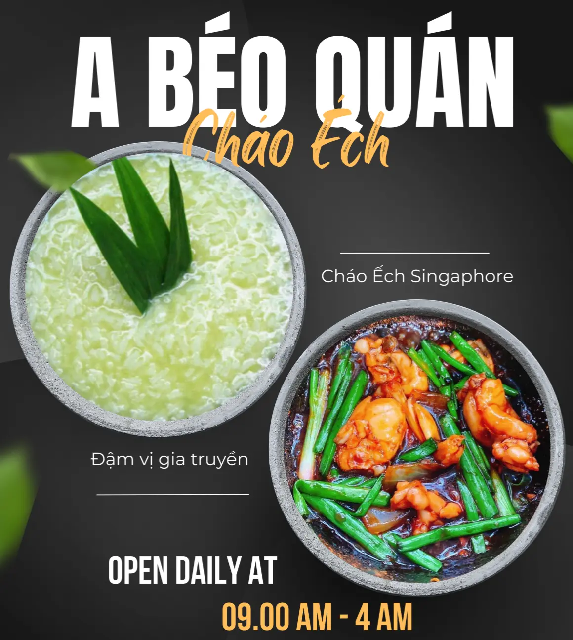 Hình ảnh cháo ếch singaphore (3 con ếch và 1 thố cháo)