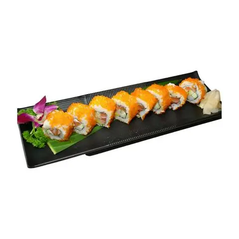 Hình ảnh Sushi Cá Hồi Lăn Trứng Tôm