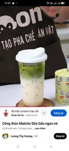 Hình ảnh matcha sữa gấu ly700