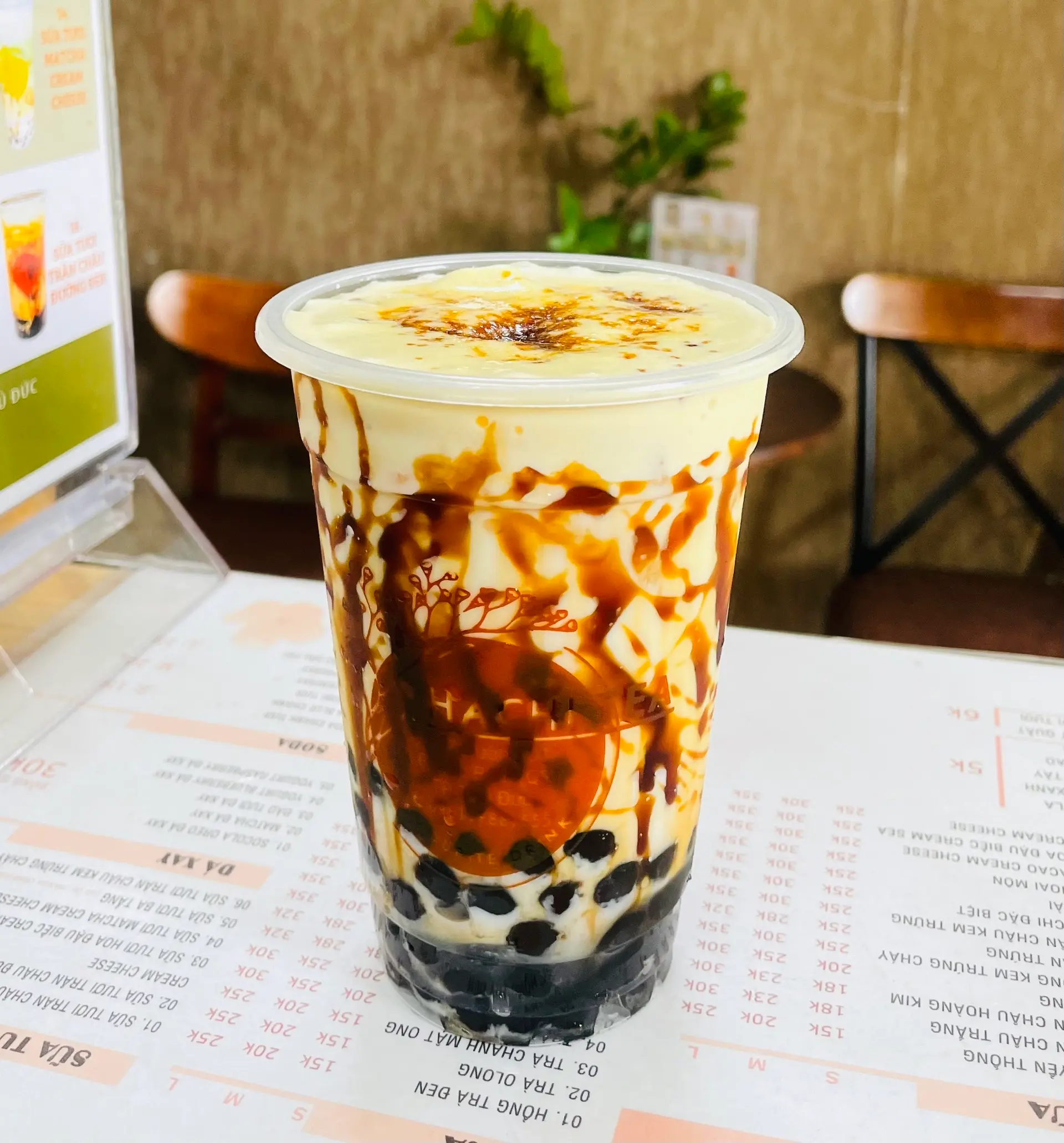 Hình ảnh Sữa tươi trân châu kem trứng cháy