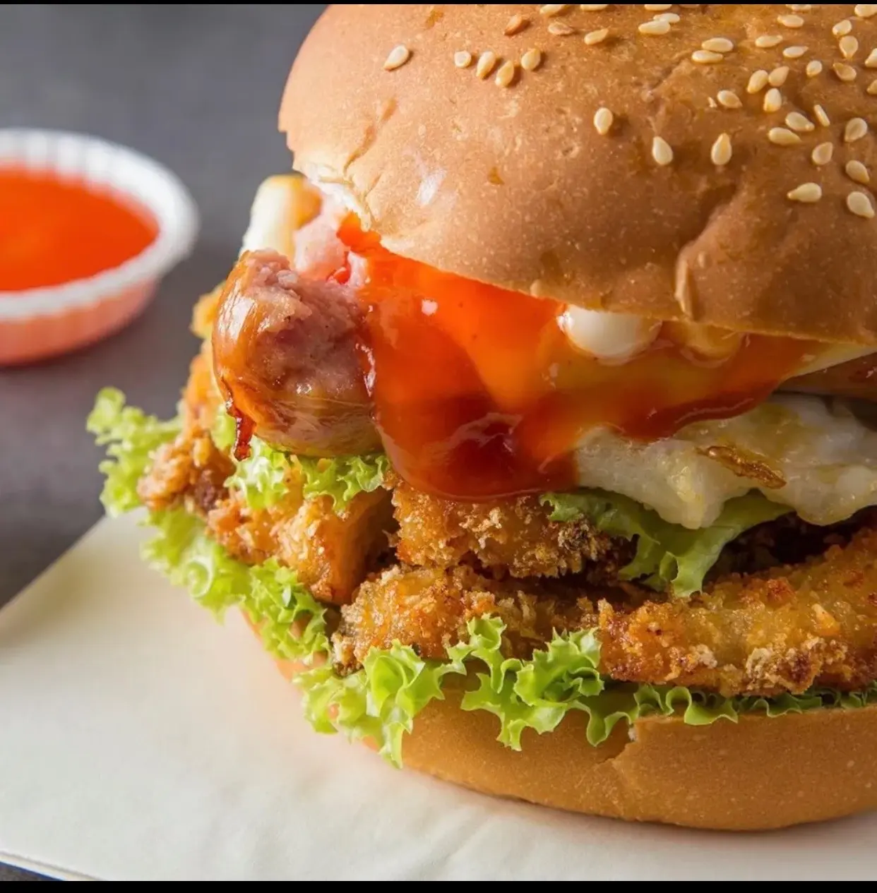 Hình ảnh burger gà 
