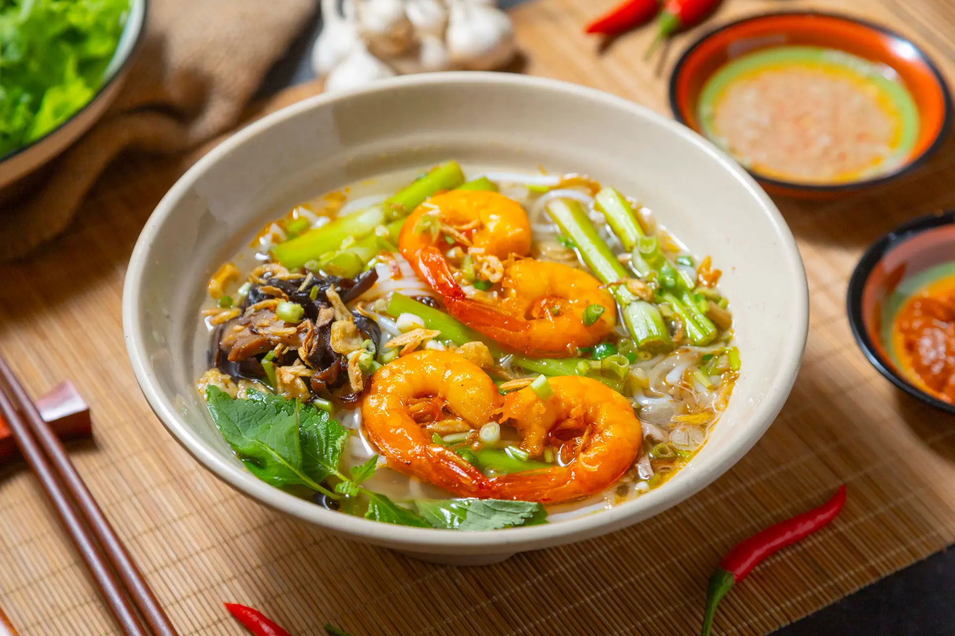 Hình ảnh Bún tôm rau cần