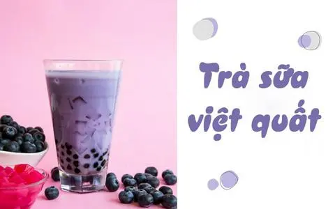 Hình ảnh Trà sữa việt quất fulltopping
