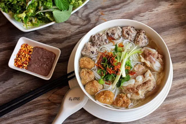 Hình ảnh  Bún mọc có sườn
