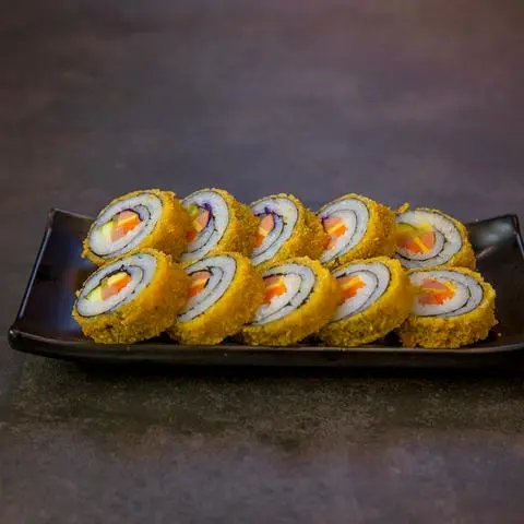 Hình ảnh kimbap chiên xù lắc phômai + chà bông