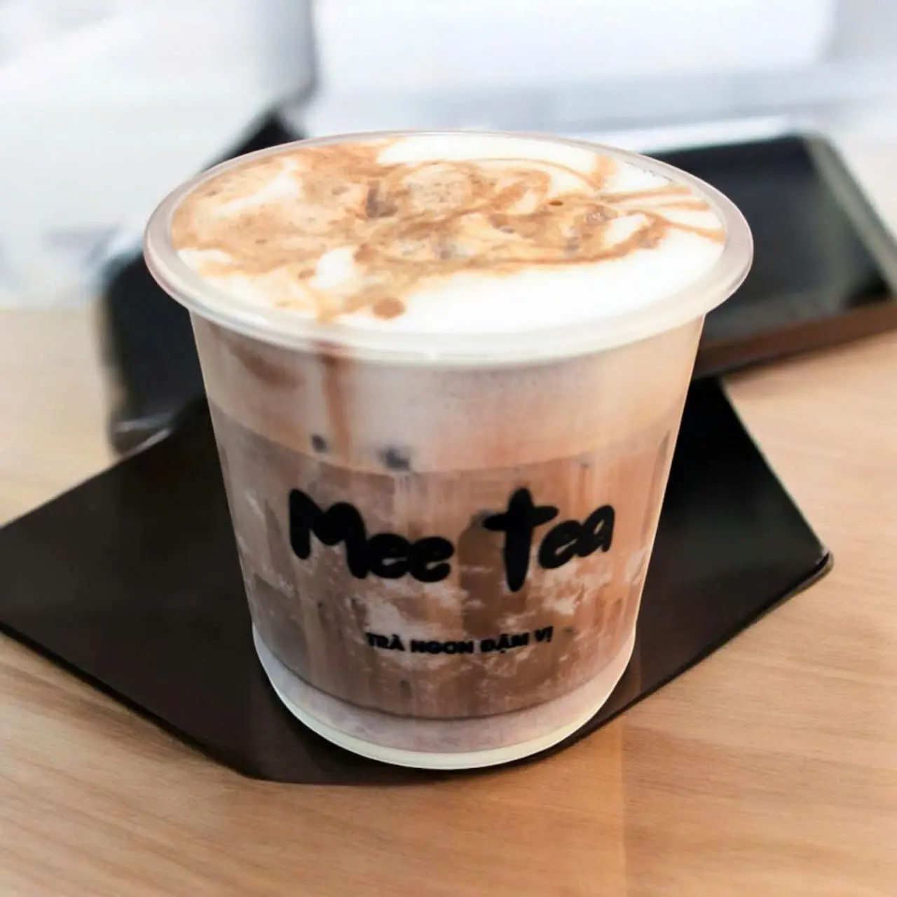 Hình ảnh latte cacao khoai môn