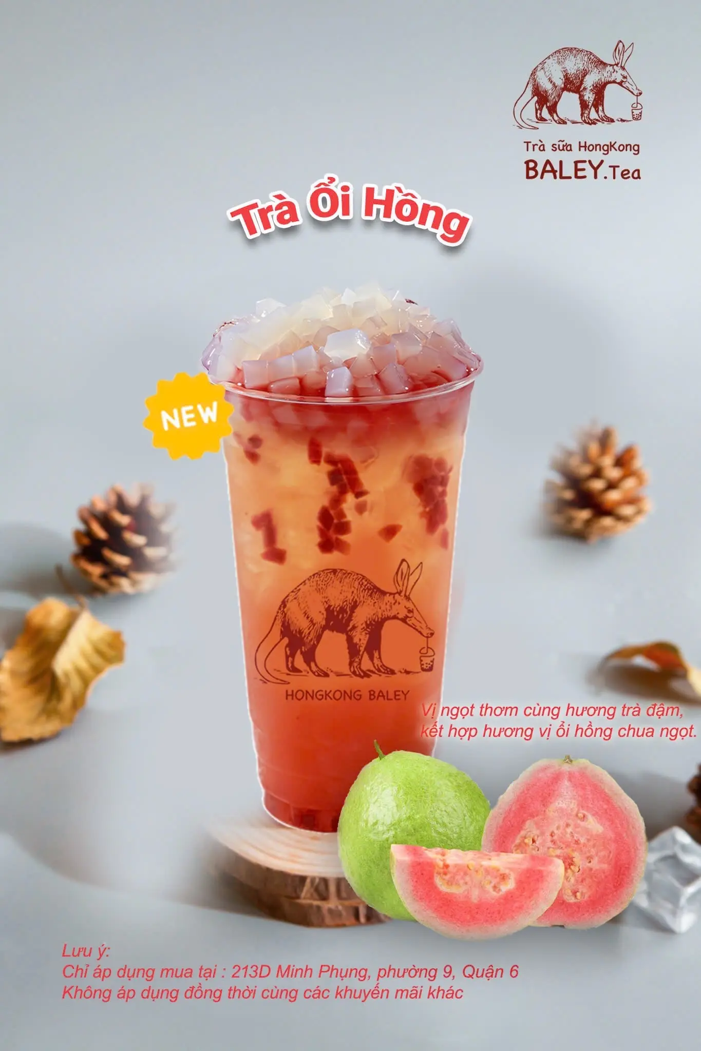 Hình ảnh Trà Ổi Hồng Thạch Dừa (L)