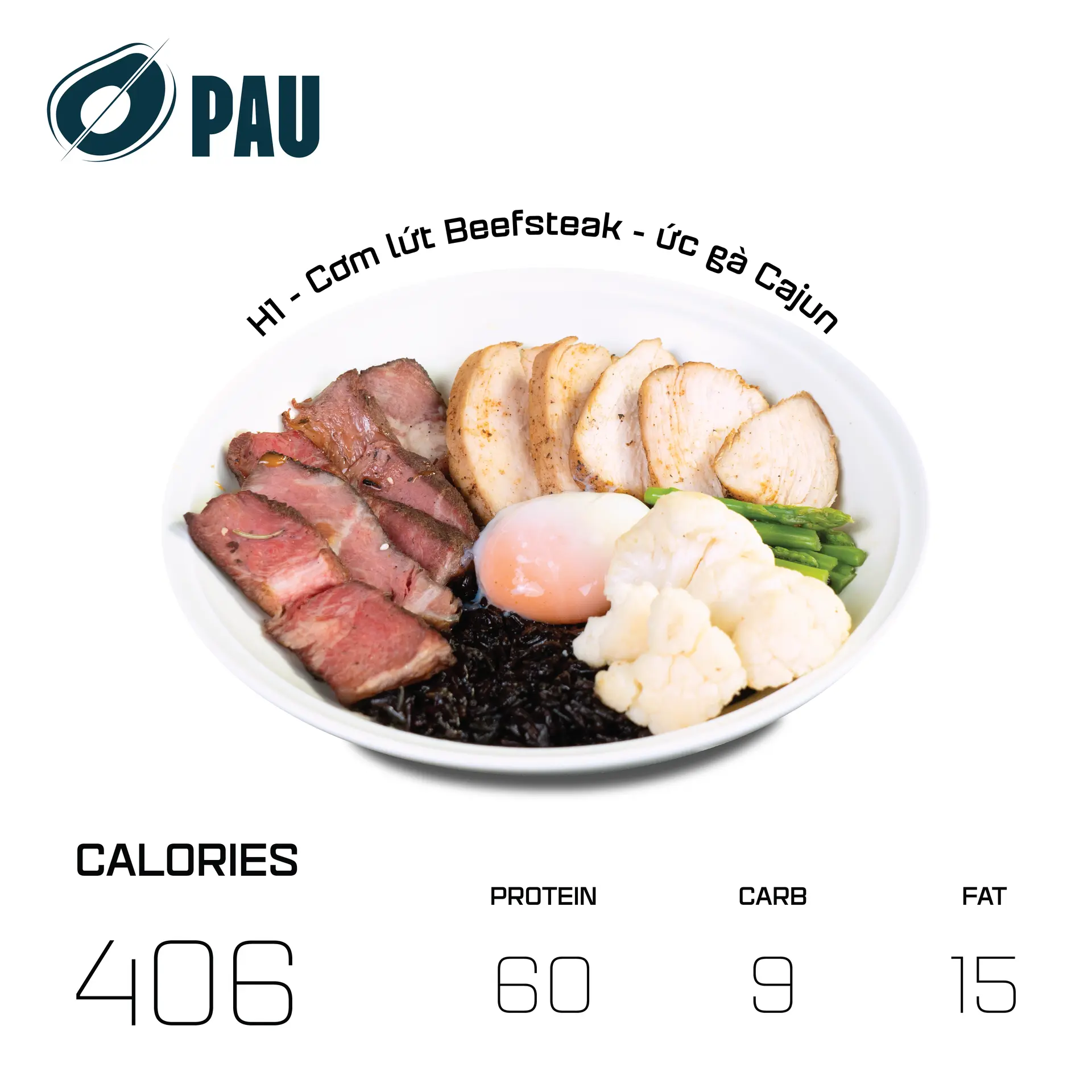 Hình ảnh H1 - Cơm lứt Beefsteak - ức gà Cajun  