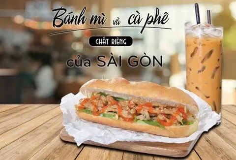 Hình ảnh BÁNH MÌ THỊT CHẢ + Cafe sữa đá