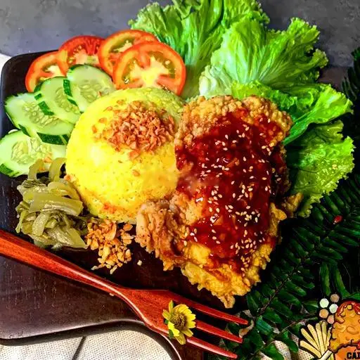 Hình ảnh Cơm gà phile rán mềm mọng mix sốt