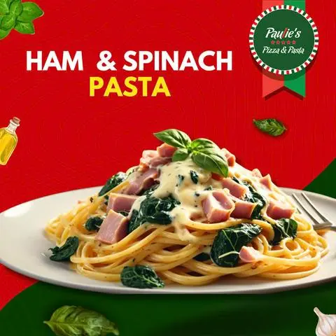 Hình ảnh Mì Ý Giăm Bông & Bó Xôi | Ham & Spinach Pasta